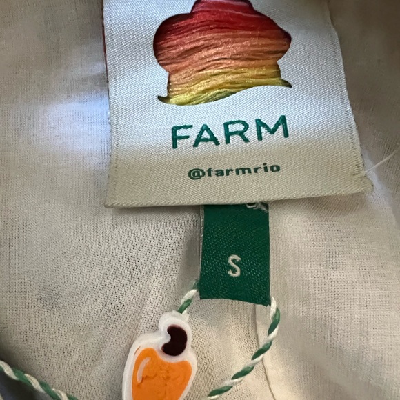 NWT FARM Rio Linen Banana Print Dress.  Size S - Picture 10 of 15